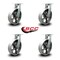 Service Caster 10'' Extra Heavy Duty Semi Steel Cast Iron Wheel Swivel Caster , 4PK CRAN-SCC-KP92S1030-SSR-4 - alternate 4